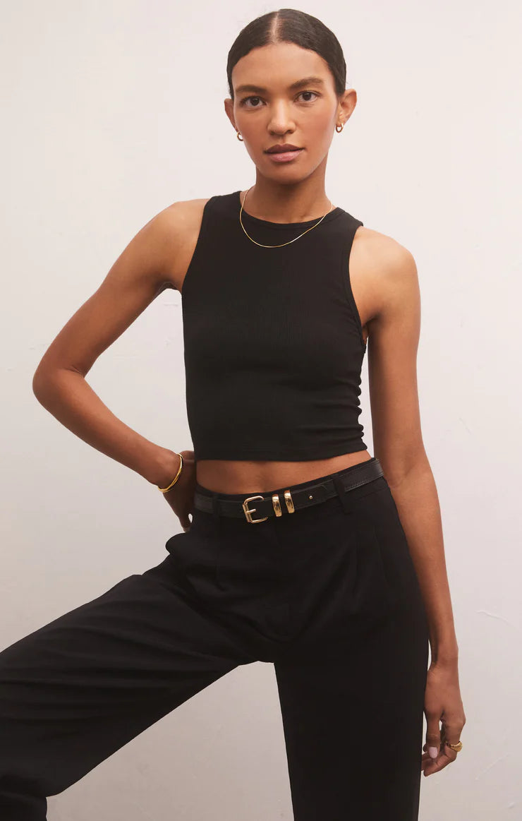 HANNAH CROPPED RIB TANK