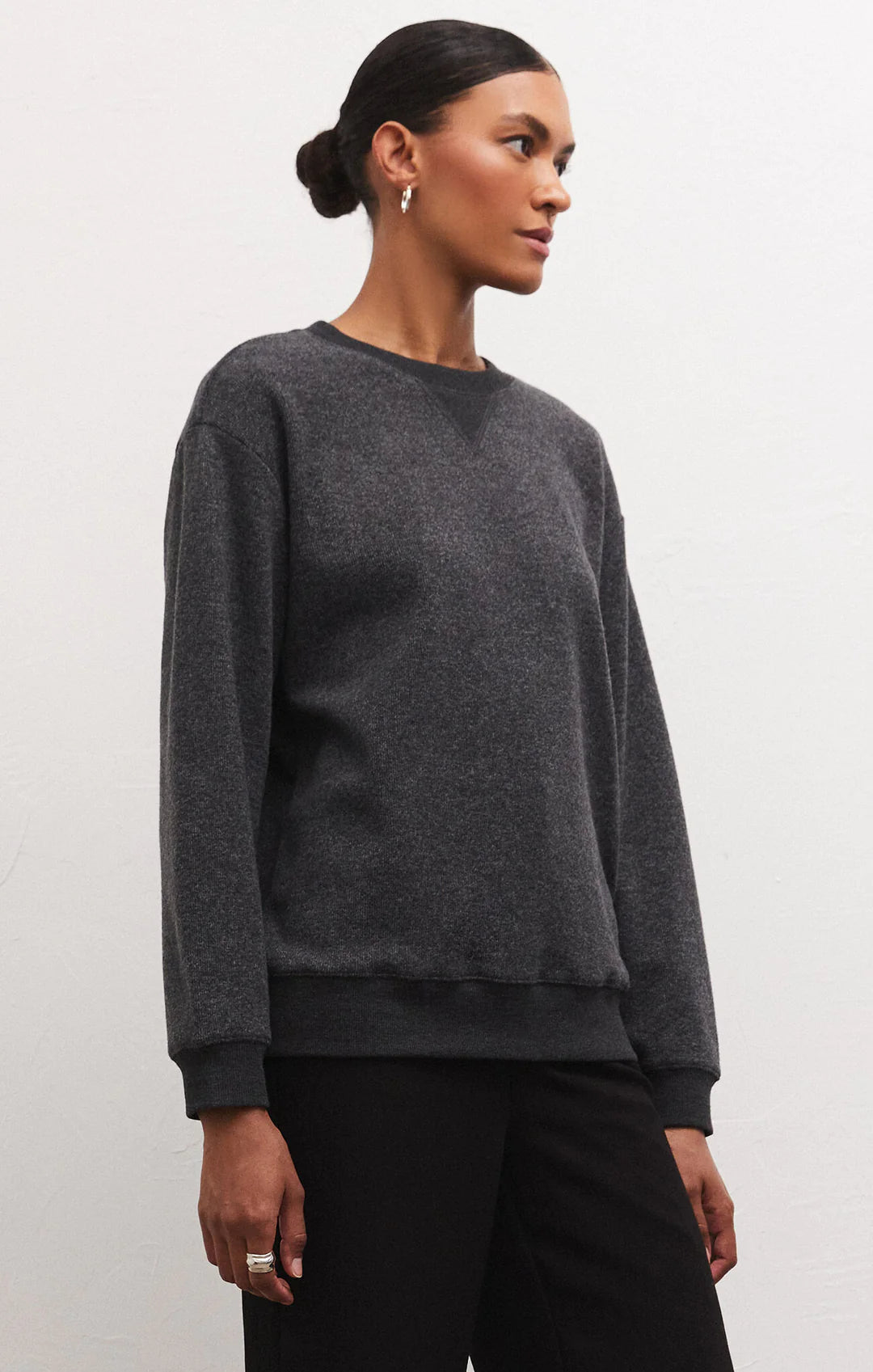 MARINA BRUSHED RIB SWEATSHIRT