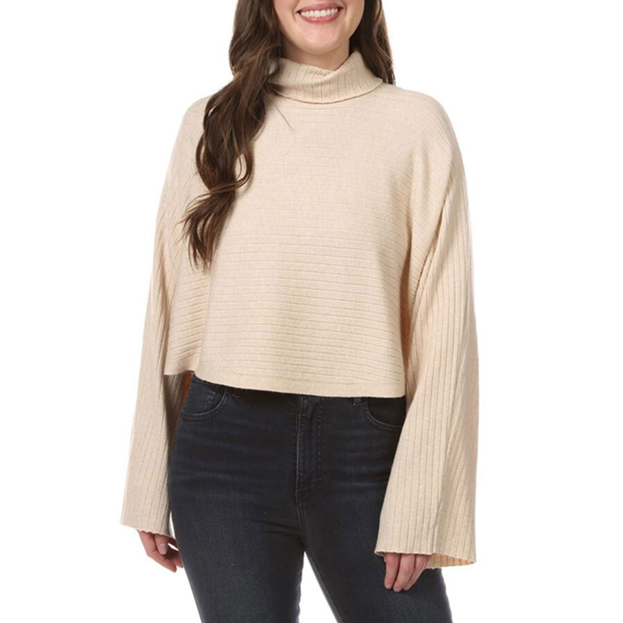 ALBA HI NECK DOLMAN SLEEVE RIBBED