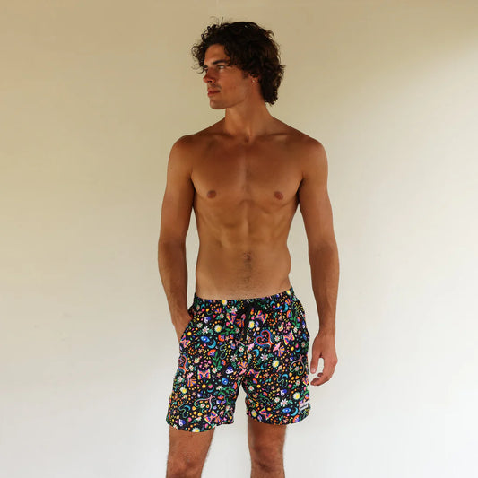 MENS SWIN TRUNKS-MIDNIGHT DRIVE