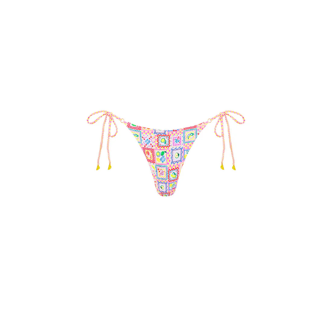 THONG TIE SIDE BIKINI BOTTOM-CITRON COAST