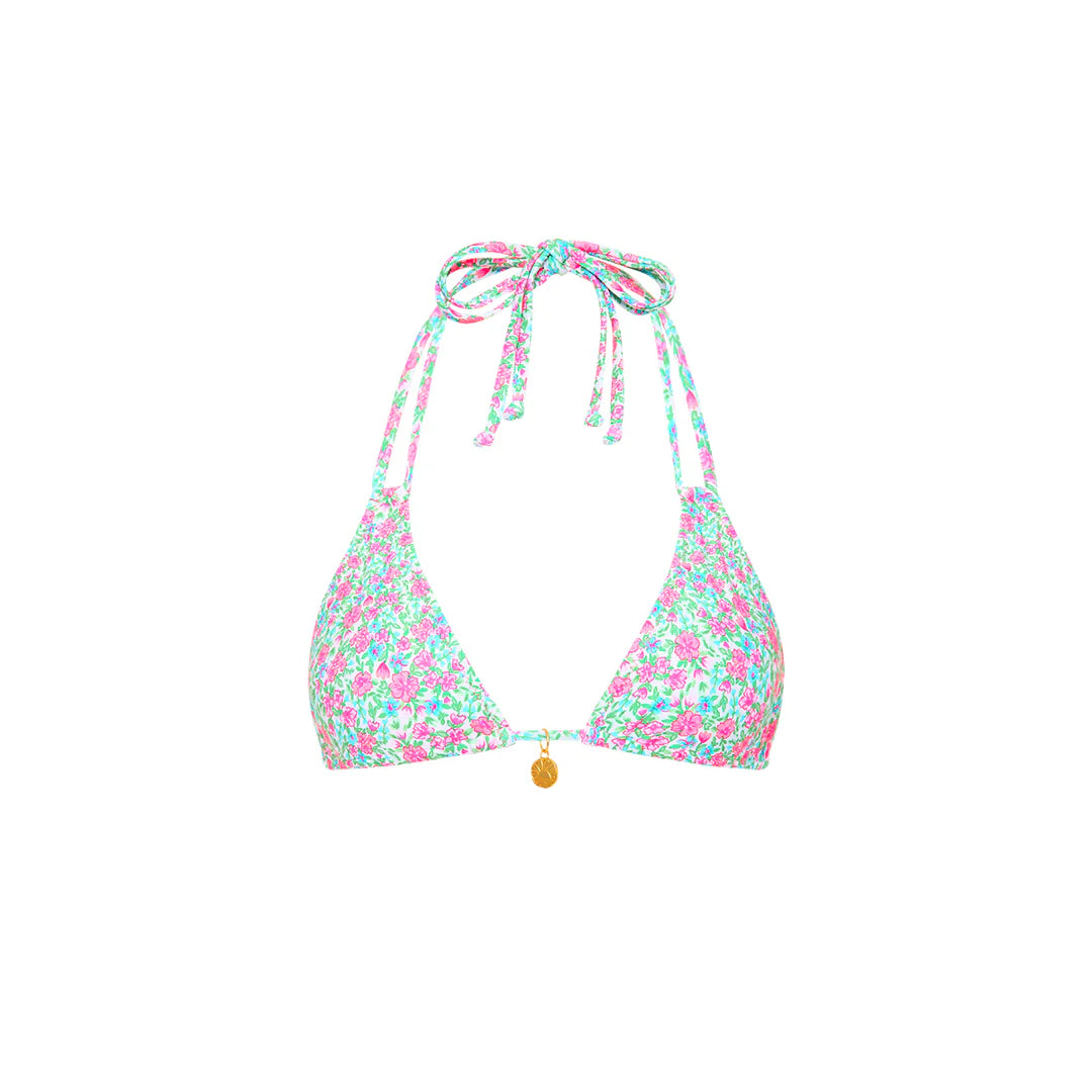 HALTER BRALETTE BIKINI TOP-SWEET PEA