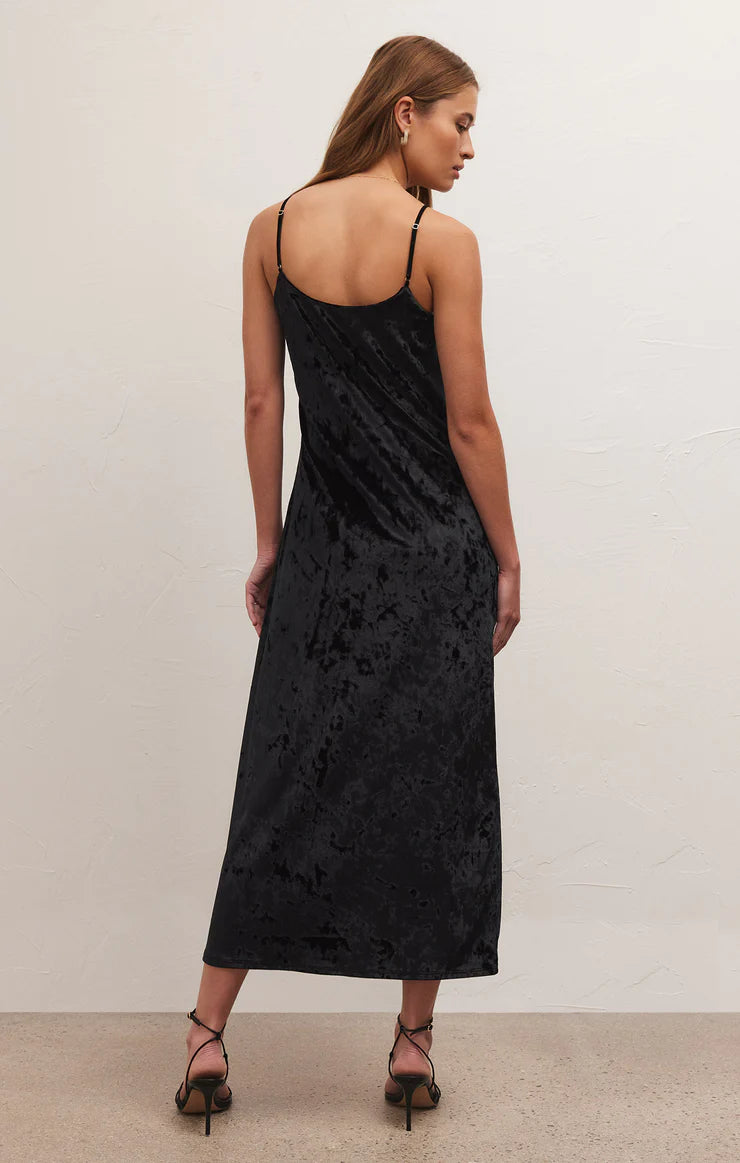 SELINA CRUSHED VELVET DRESS