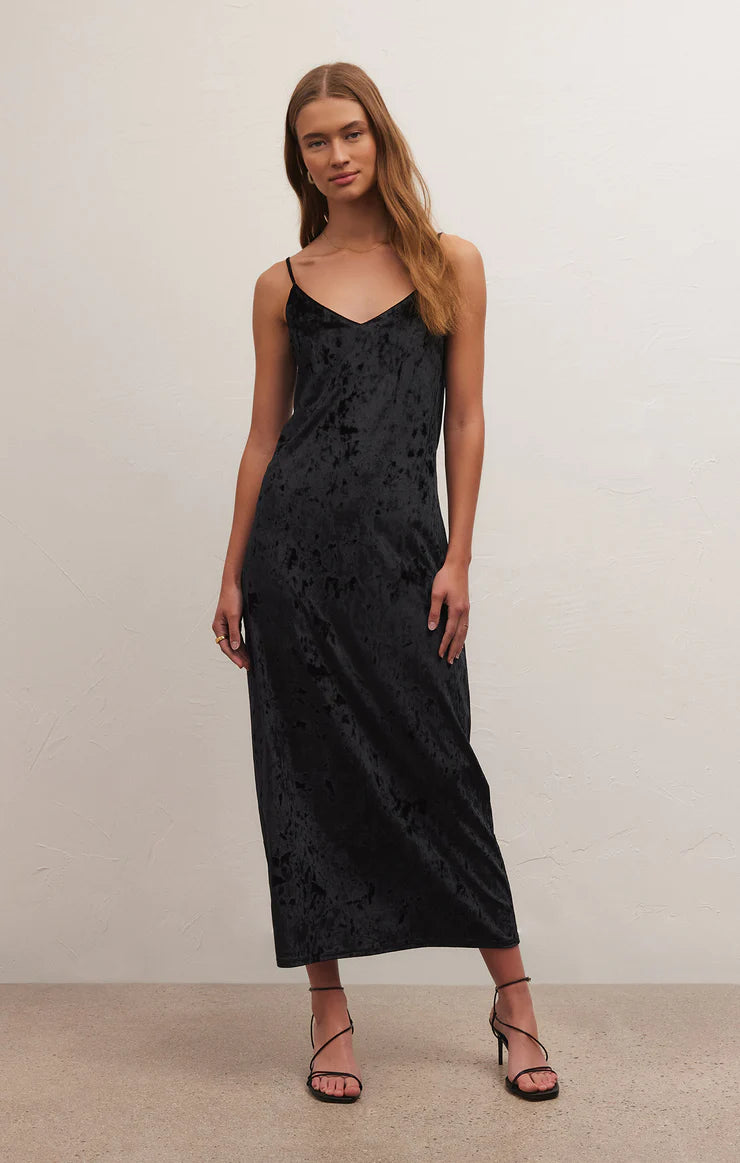 SELINA CRUSHED VELVET DRESS