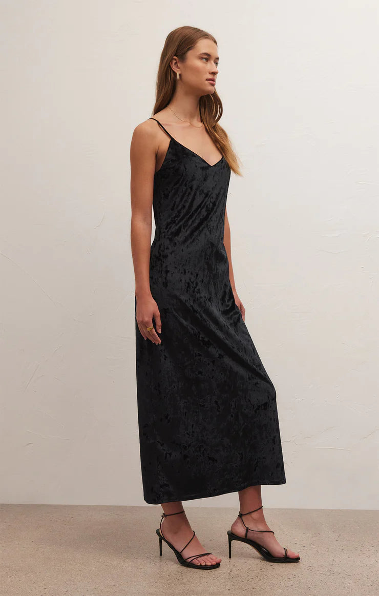 SELINA CRUSHED VELVET DRESS