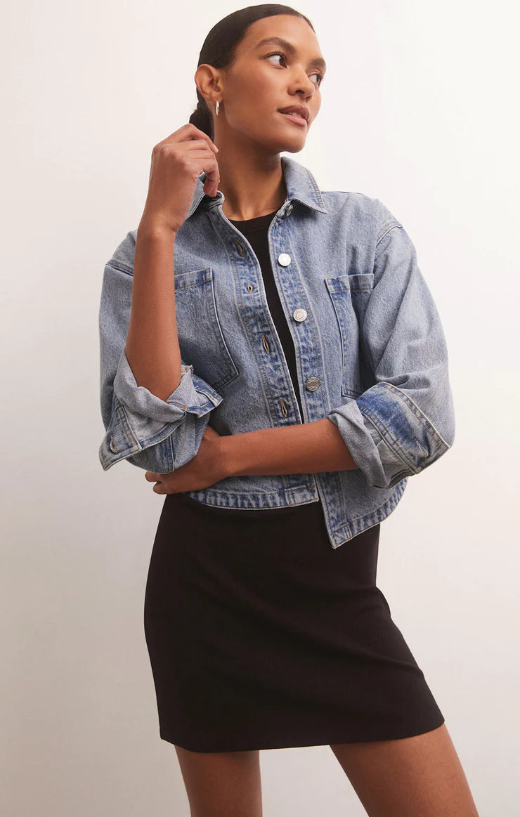 ALL DAY CROPPED DENIM JACKET