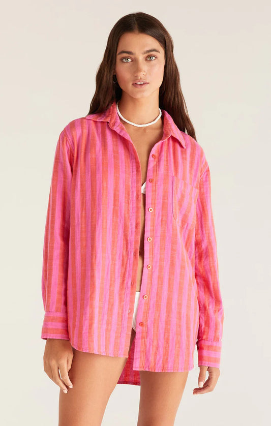 SATURDAYS STRIPE SHIRT
