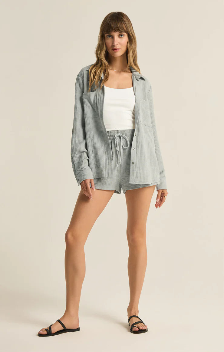 KAILI BUTTON UP GAUZE TOP