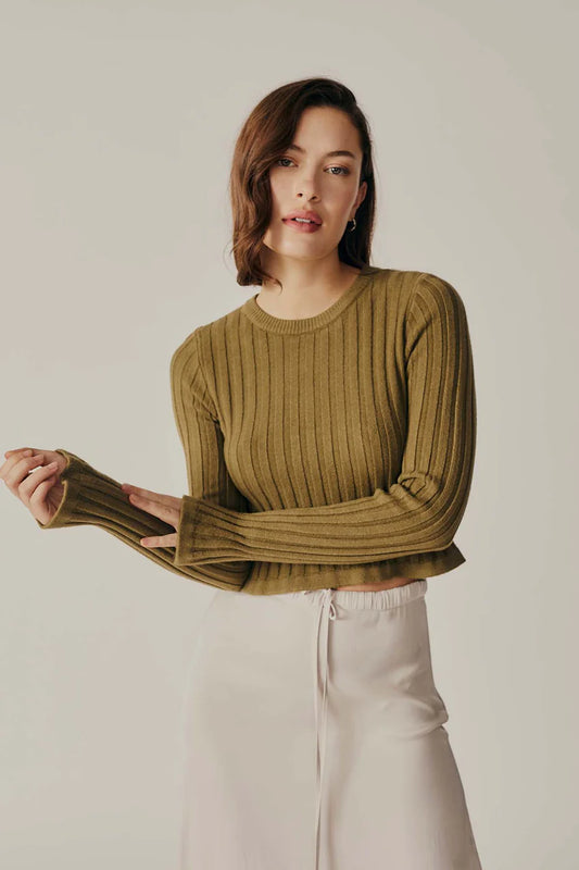 BUDDLEIA CROP SWEATER