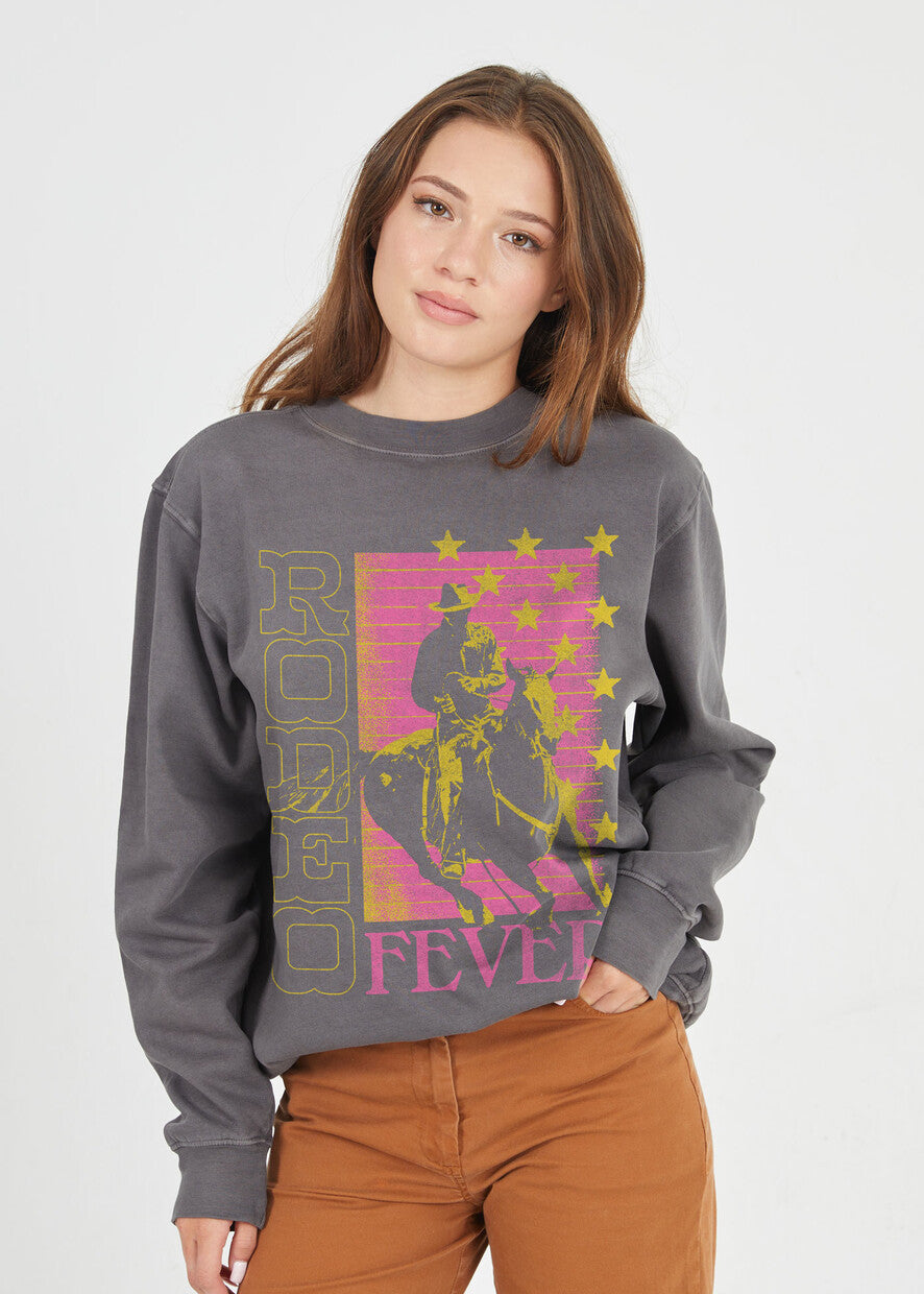 OVERSIZED CREWNECK SWEATSHIRT- VINTAGE RODEO FEVER