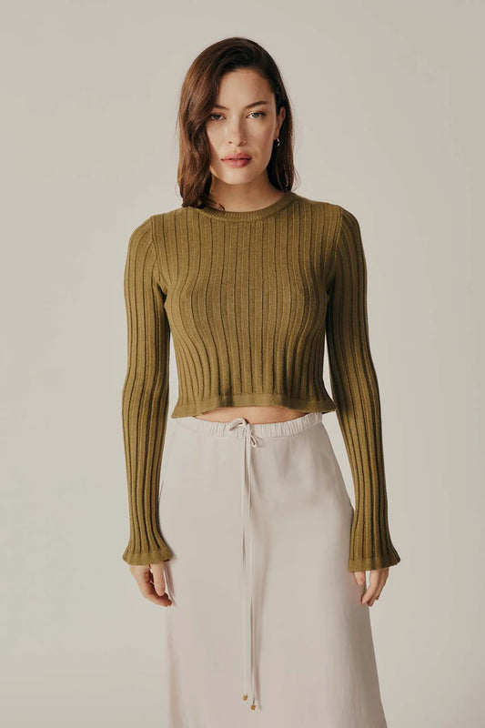 BUDDLEIA CROP SWEATER