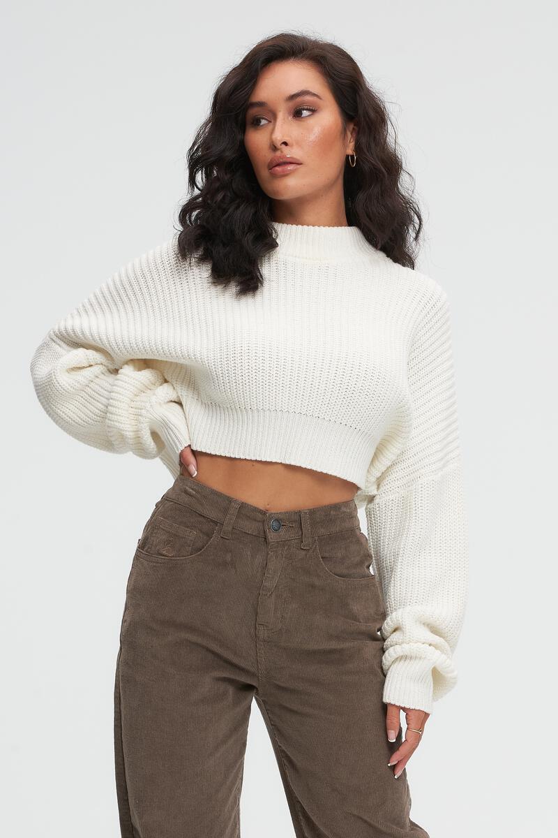 Knitted High Collar Sweater