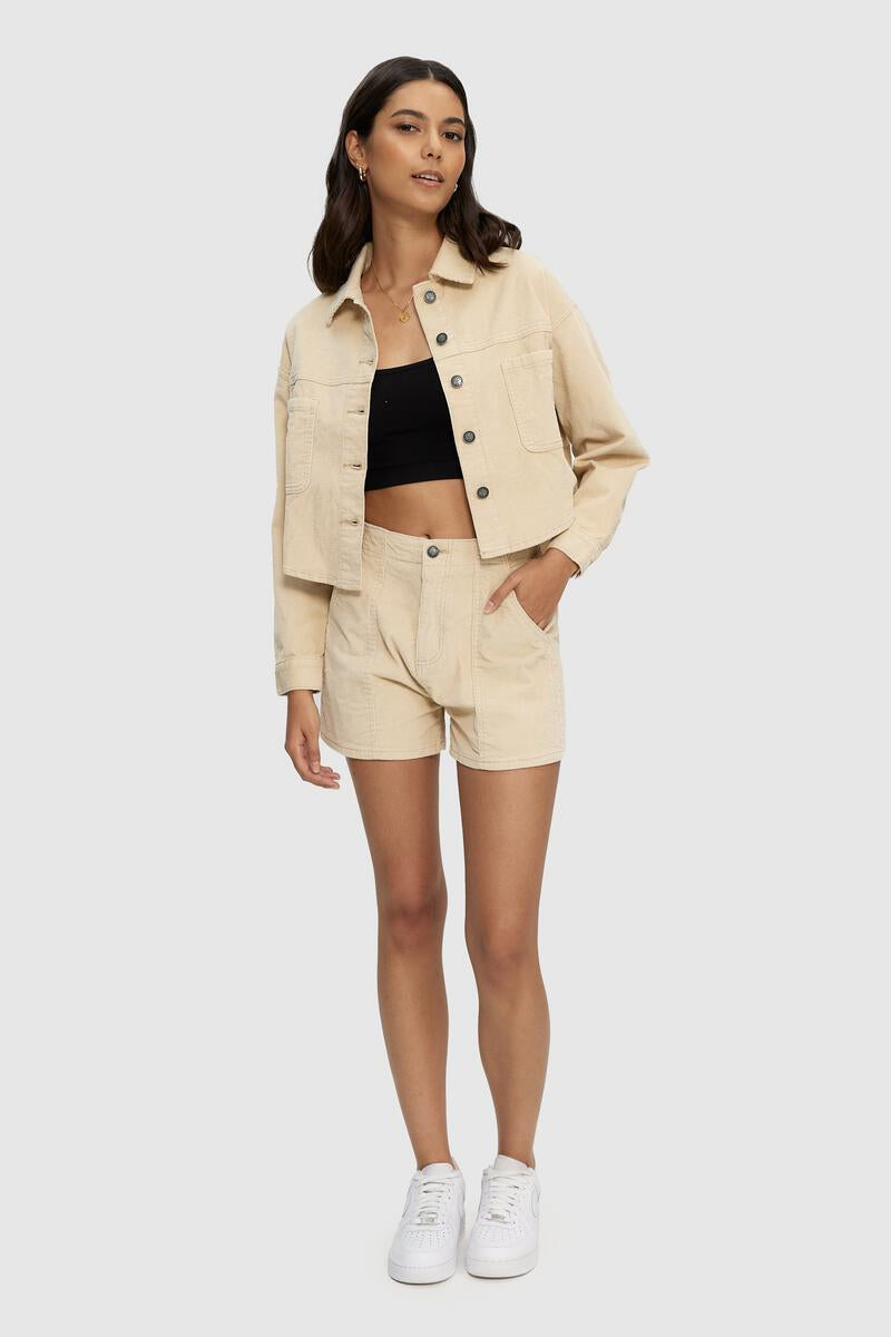 CORD CROPPED JACKET