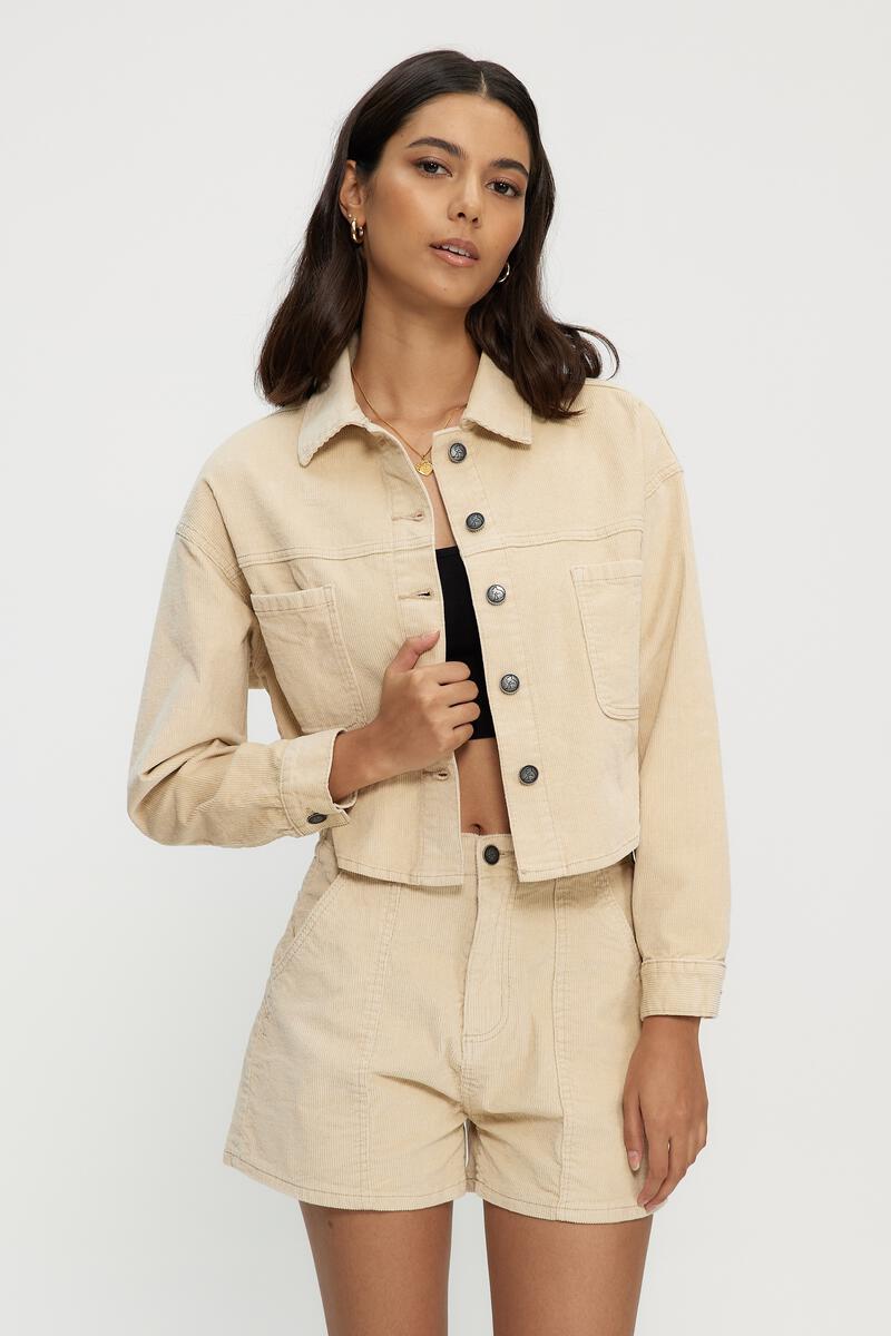 CORD CROPPED JACKET