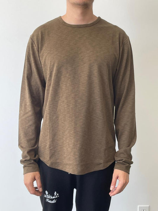 LONG SLEEVE SLUB HI-LO TEE