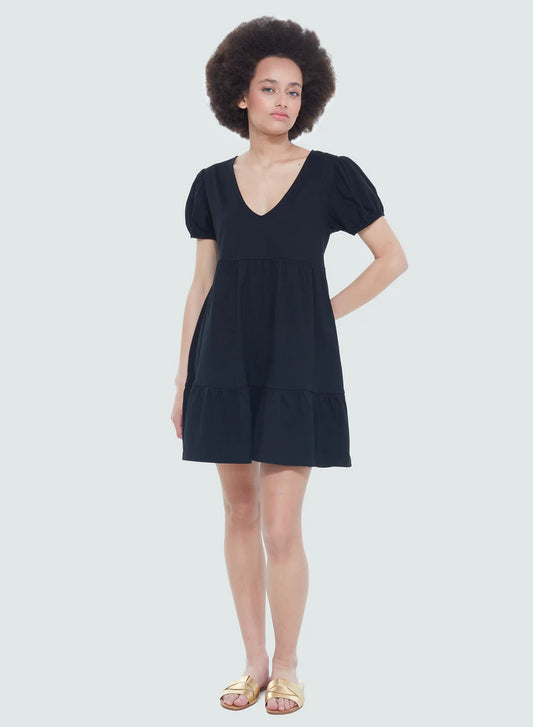 V-NECK BABYDOLL DRESS