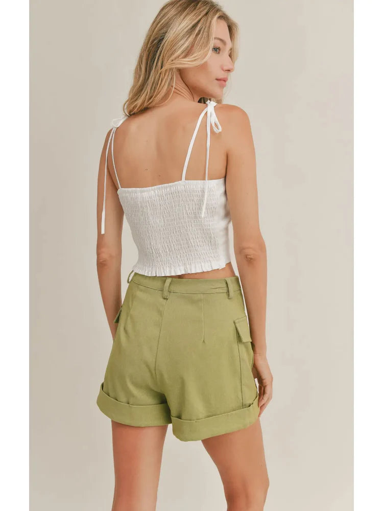 LILLIE TIE STRAP CROP TOP