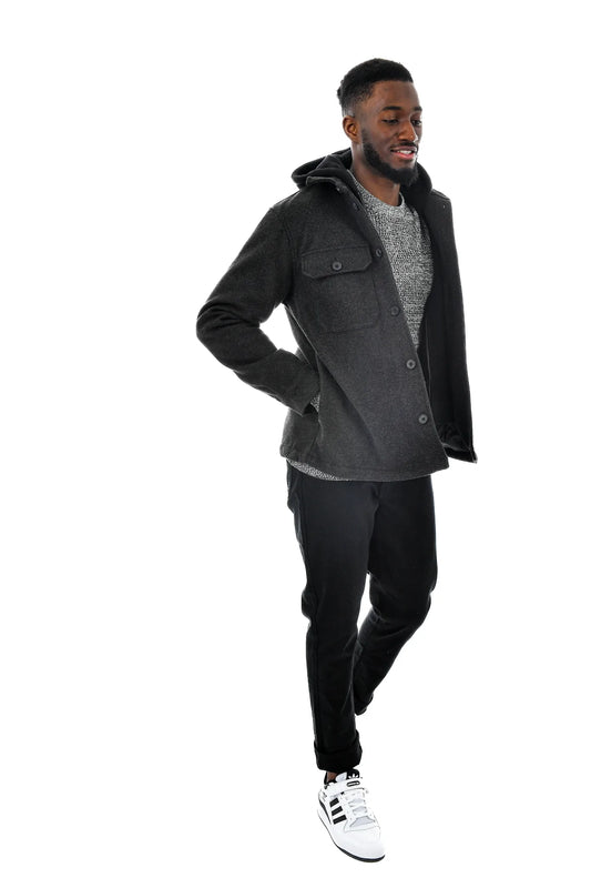 BLACK WOVEN JACKET