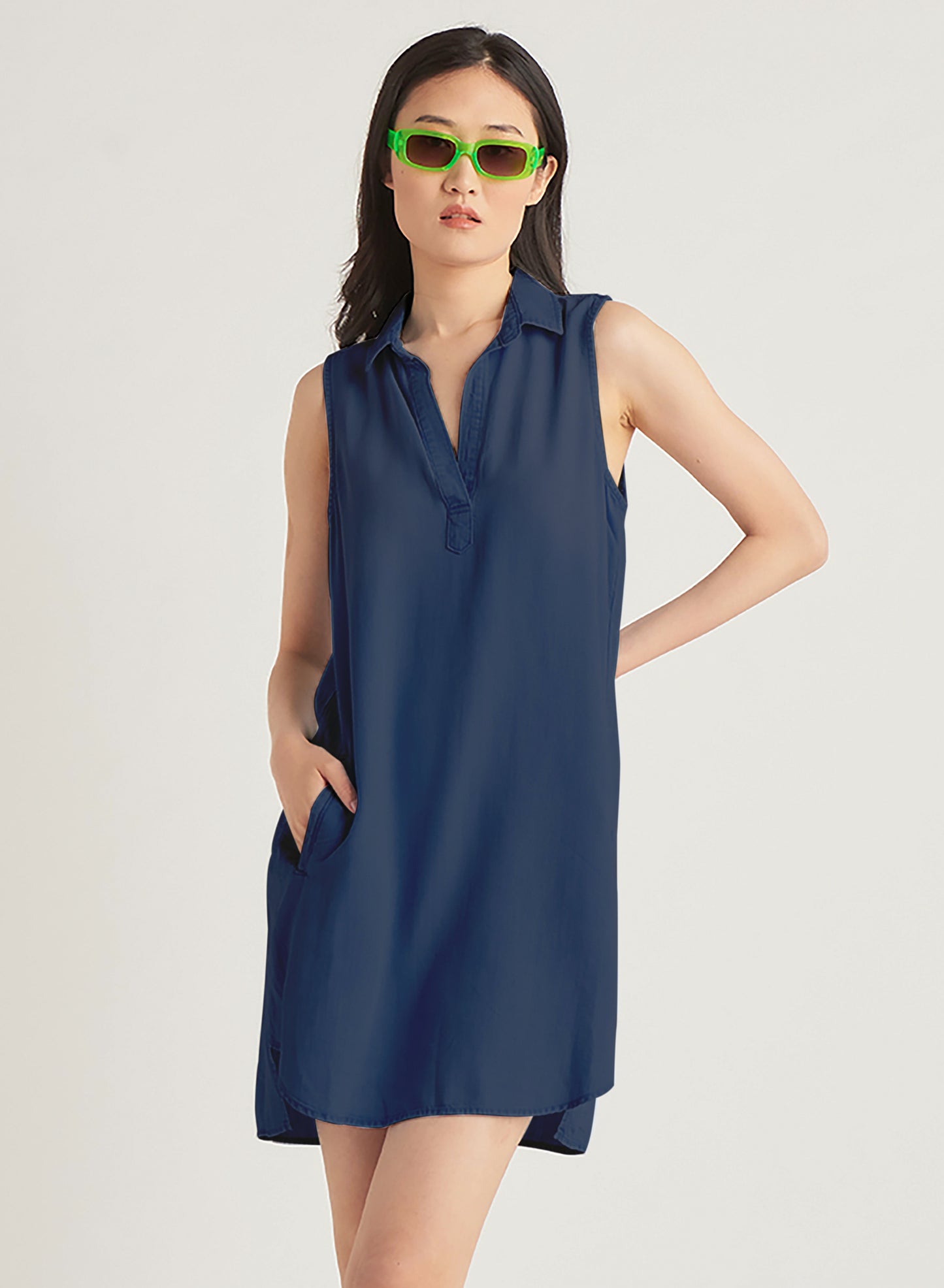 A-LINE TENCEL MINI DRESS