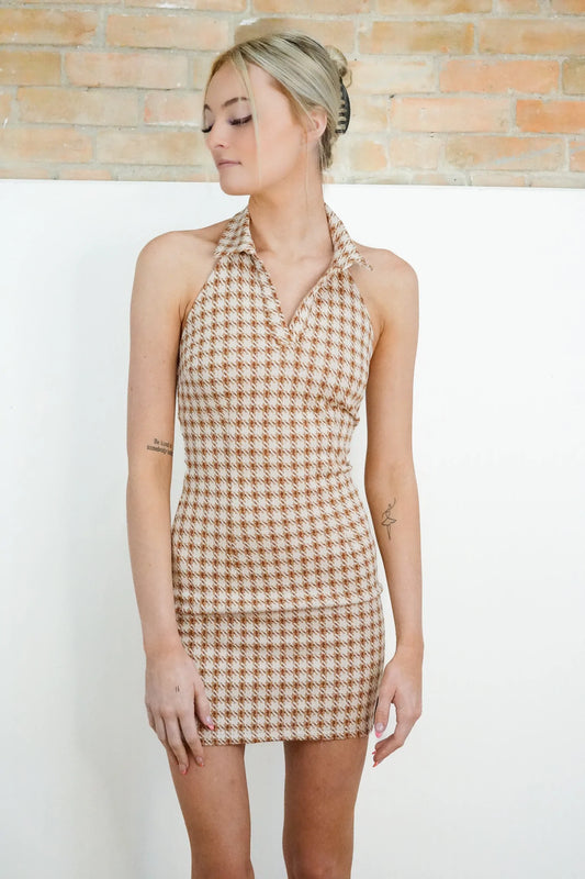 REALLY DEARLY PLAID MINI DRESS