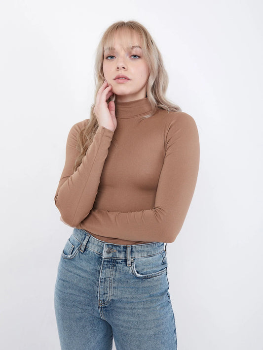 MAUDE MOCKNECK LONG SLEEVE BODYSUIT