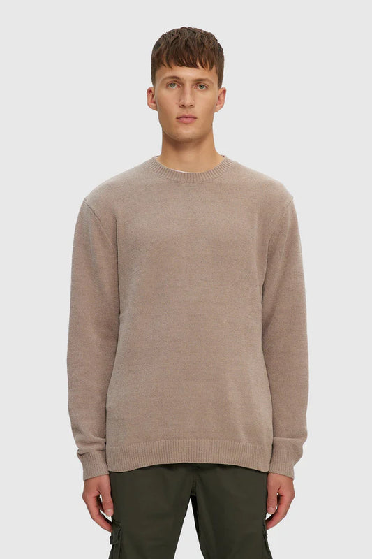 TEXTURED KNITTED CREW