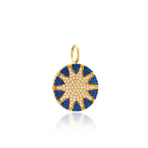 Navy Mini Big Sun Charm