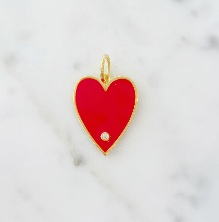 Big Enamel Heart Charm