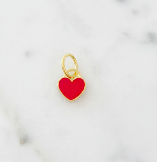 Mini Enamel Heart Charm