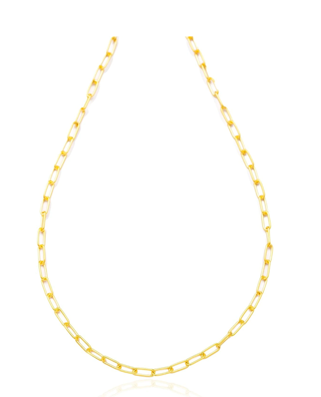 18K Yellow Gold Vermeil Long Link Chain 50cm