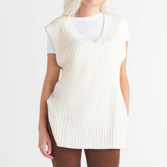 RIBBED SWEATER VEST