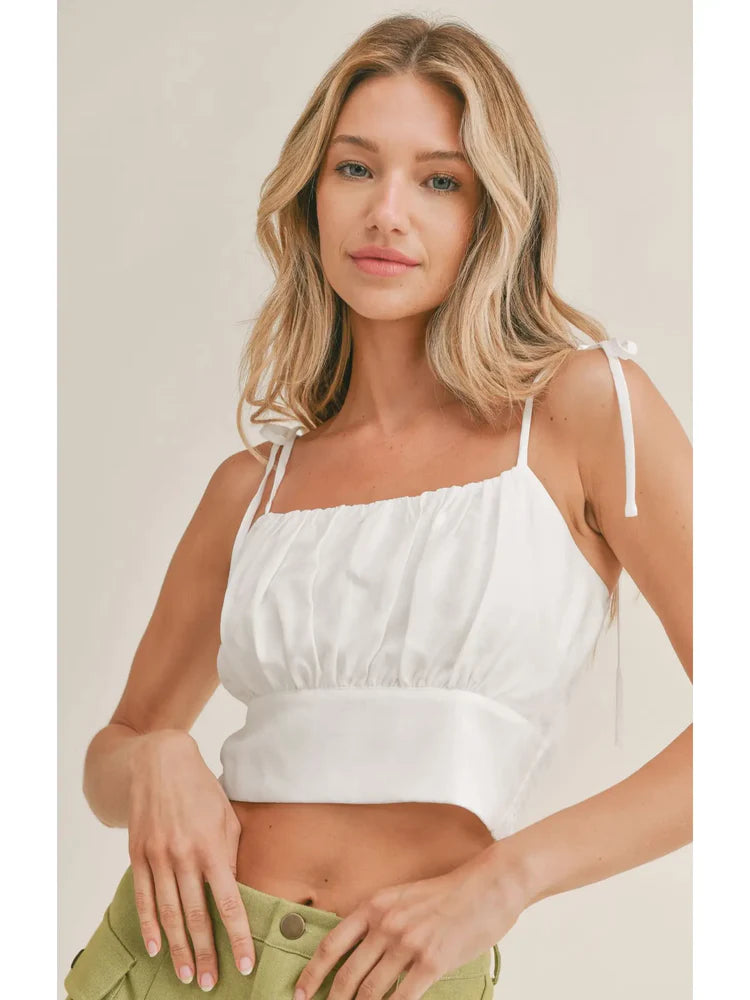 LILLIE TIE STRAP CROP TOP