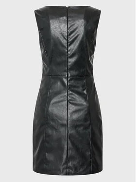 LADIES FAUX LEATHER DRESS