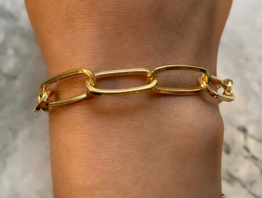 Thin Big Link Chain Bracelet