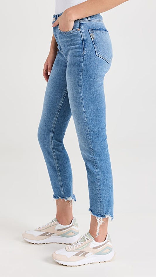 SARAH SLIM LAKEN DISTRESSED JEANS