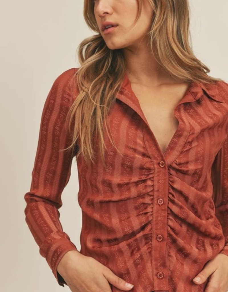 BOHO BABE SHIRRED SHIRT