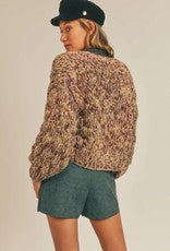 THIS AND THAT 2 TONE CHUNKY CARDI