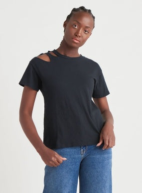 SHOULDER CUT OUT TEE