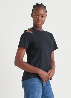 SHOULDER CUT OUT TEE