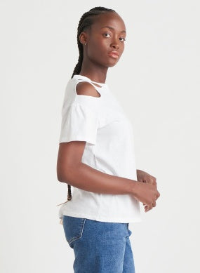 SHOULDER CUT OUT TEE