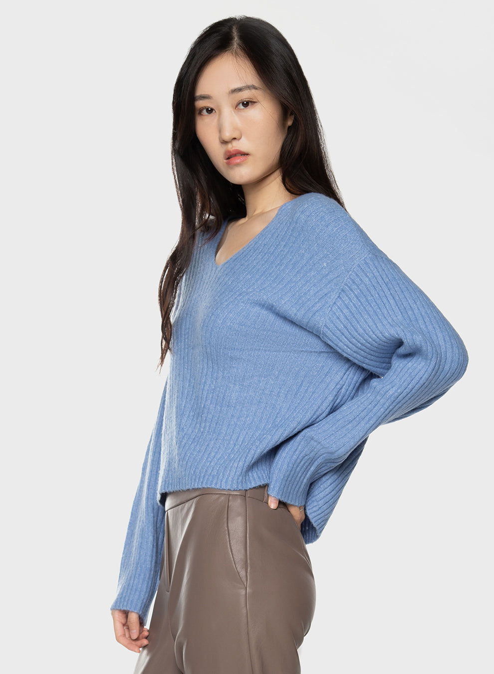 RIBBED SWEATER IRIS